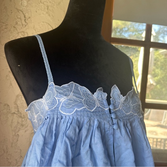 Victoria's Secret Blue Lace Trim Blouse - Picture 3 of 12